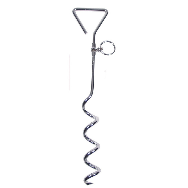 Spiral tent peg, nail, metal, 40 cm