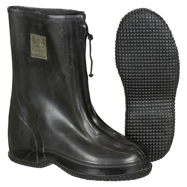 RUBBER OVERSHOES WITH ZIPPER - GERMAN ARMY MILITARY SURPLUS - USED