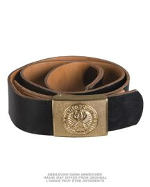 GERMAN LEATHER NAVY SERVICE BELT W. BUCKLE USED