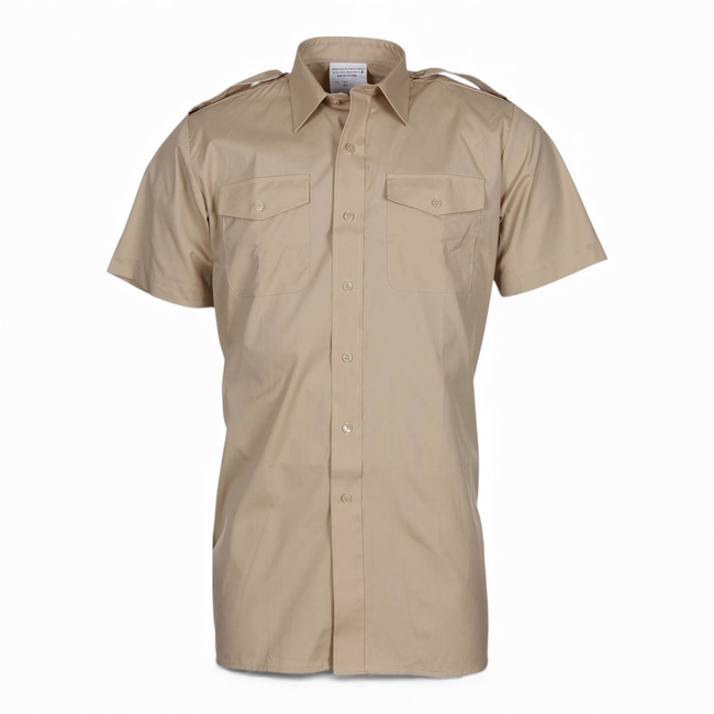 Short-Sleeved Shirt - British Army Military Surplus - Beige - Used