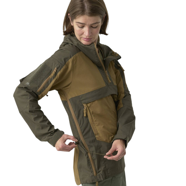 Unisex Tracer Anorak Jacket - Polycotton Stretch Ripstop - RAL 7013 Green - Helikon Tex