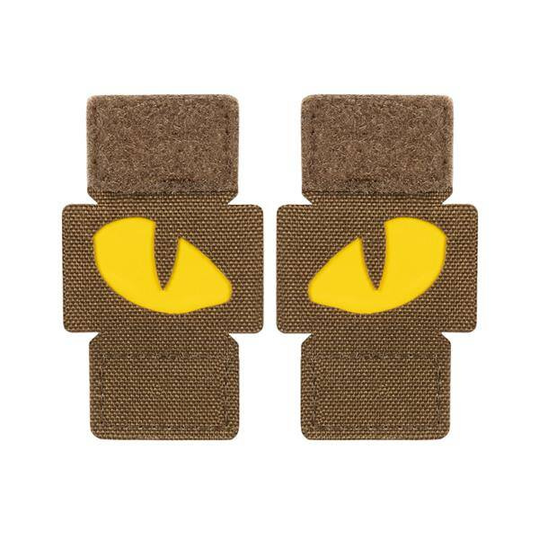 TIGER EYES LASER CUT PATCH (couple) - COYOTE/YELLOW - M-TAC