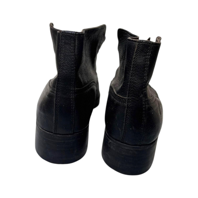 Leather Lace-Up Boots - Clujana - Romanian Army Military Surplus - Black - Good Condition