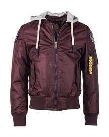 TOP GUN FLIGHT JACKET "SEABEES" - BORDEAUX - MIL-TEC