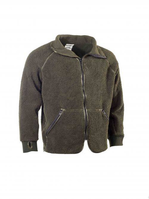COLD WEATHER FLEECE JACKET - MILITARY SURPLUS FROM THE DUTCH ARMY - GREEN