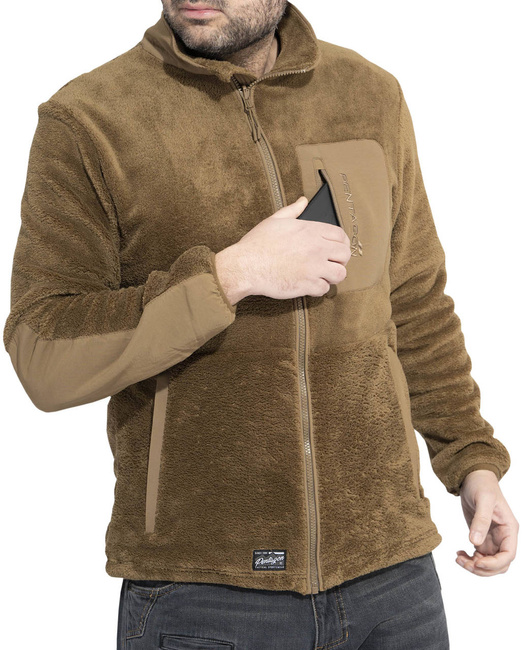 FULL ZIP FLEECE SWEATER - GRIZZLY - PENTAGON® - COYOTE
