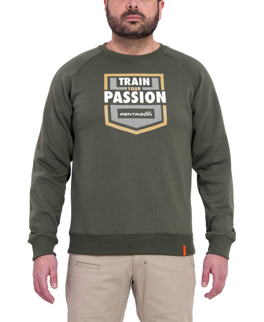 SWEATER - HAWK "TRAIN YOUR PASSION" - Pentagon® - BLACK