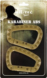 ABS PLASTIC CARABINER SET - Mil-Tec - COYOTE