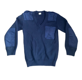 LONG SLEEVE SWEATER, NAVY BLUE - MILITARY SURPLUS FROM THE ROMANIAN ARMY - IN GOOD CONDITION