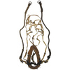 Finn. horse collar, leather, with harness, used