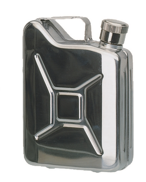 Jerry Can Pocket Flask - 6 OZ - Stainless steel - Silver - Mil-Tec