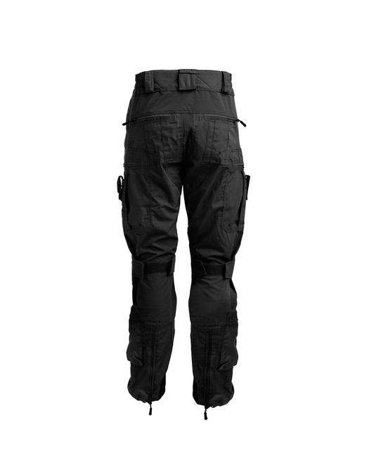COMBAT PANTS WITH SOFT KNEEPAD, BLACK - OPENLAND TACTICAL