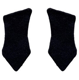 PAIR OF COLLAR BADGES FROM RSR PERIOD - BLACK - ROMANIAN ARMY MILITARY SURPLUS - IN GOOD CONDITION