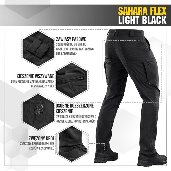 Sahara Flex Tactical Pants - Black - M-Tac