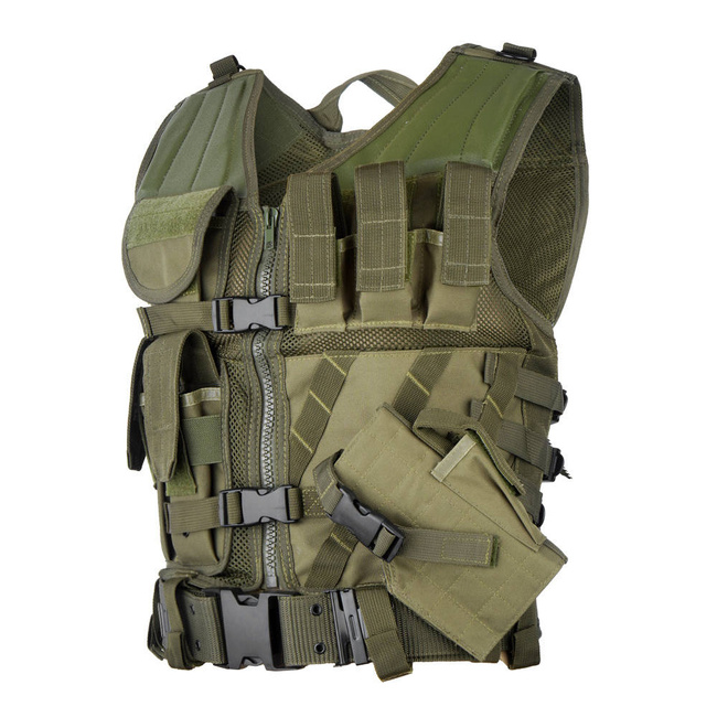 USMC TACTICAL COMBAT VEST - WITH NET AND BELT - Mil-Tec® - OD
