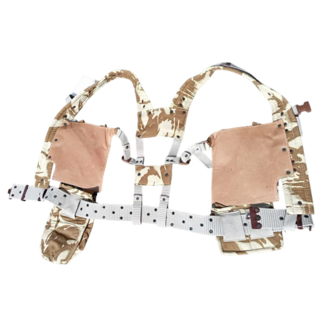 HARNESS, TACTICAL VEST - RIPSTOP CANVAS -  DDPM DESERT CAMO - GENUINE MILITARY SURPLUS ROMANIAN ARMY - NEW