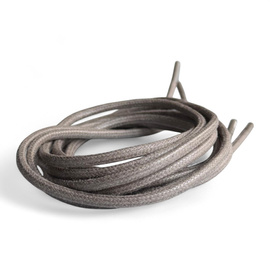 Pair of Round Shoelaces for Shoes - 110 cm - Romanian Army Military Surplus - Waxed - Grey - In Good Condition