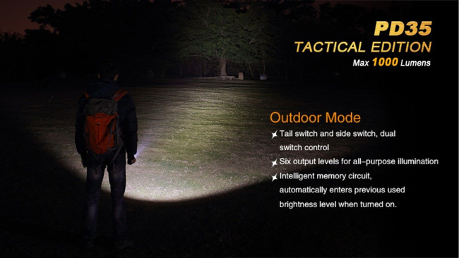 Flashlight Fenix PD35 - Tactical, water resistant
