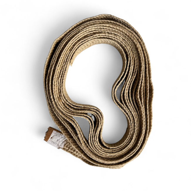 Plain braided jute band - 1m - Romanian Army Military Surplus - Natural beige - In Good Condition