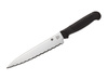 KITCHEN KNIFE UTILITY KNIFE 6'' SERRATED BLACK - SPYDERCO