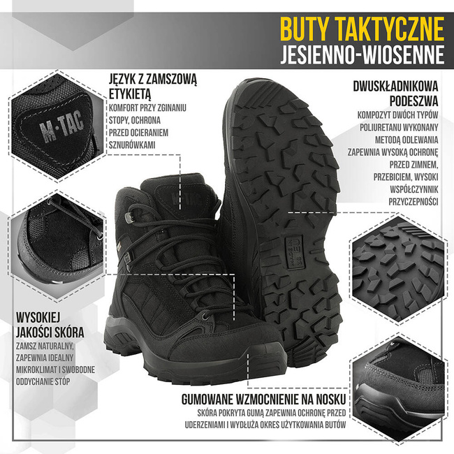 BOOTS TACTICAL DEMI-SEASON - BLACK - M-TAC