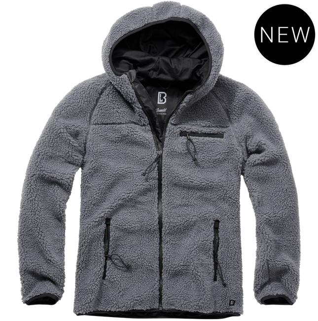 TEDDYFLEECE WORKER JACKET - ANTHRACITE - BRANDIT