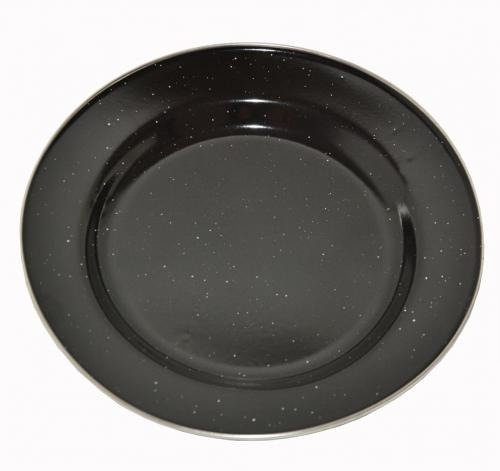 BLACK ENAMEL STEEL PLATE (D = 26 CM)