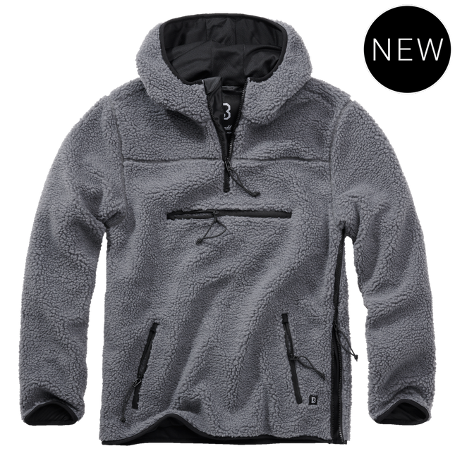 TEDDYFLEECE WORKER PULLOVER  - ANTHRACITE - BRANDIT