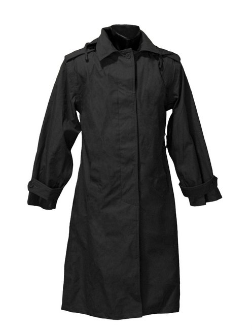 TRENCHCOAT, RAIN COAT - ROMANIAN ARMY - BLACK
