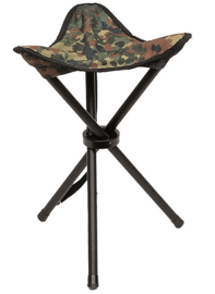 3-LEGGED FOLDING STOOL FOR CAMPING - Mil-Tec - FLECKTARN