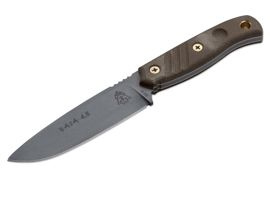 TOPS Knives Baja tactical knife with 4.5-inch blade - with leather sheath - Brown - Boker