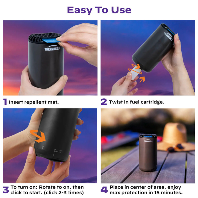 PORTABLE ANTI-MOSQUITO DEVICE - MRPSB HALO MINI PATIO SHIELD - LINEN -THERMACELL