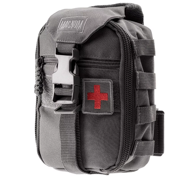 MOLLE POUCH FOR FIRST AID KIT - 18x14x7 CM - Magnum® - GRAY (Forged Iron)