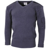BRITISH PULLOVER - V-NECK - BLUE/GREY - MILITARY SURPLUS - USED