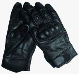 TACTICAL Black LEATHER GLOVES