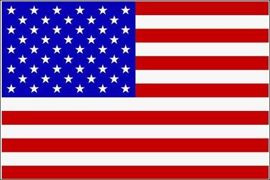 FLAG (61 x91) cm with wooden stick UNITED STATES OF AMERICA