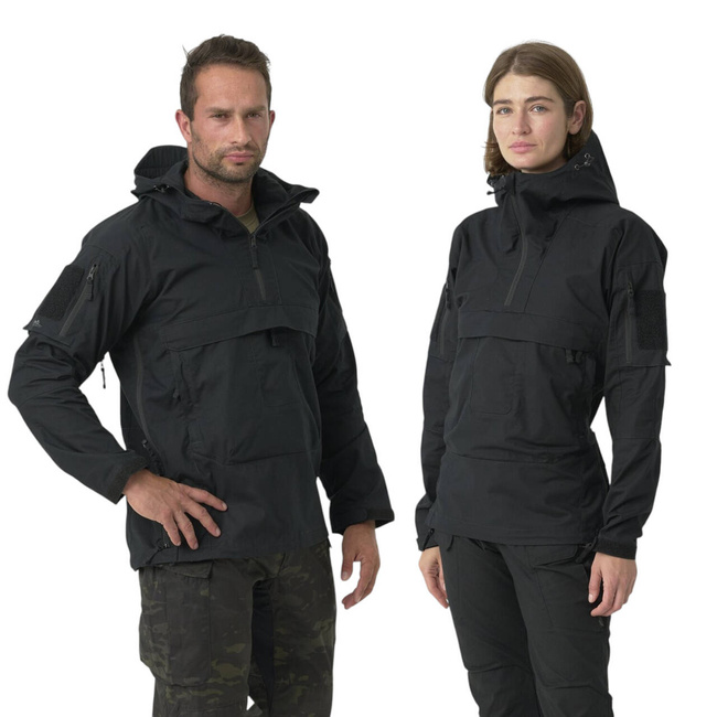 Unisex Tracer Anorak Jacket - Polycotton Stretch Ripstop - RAL 7013 Green - Helikon Tex