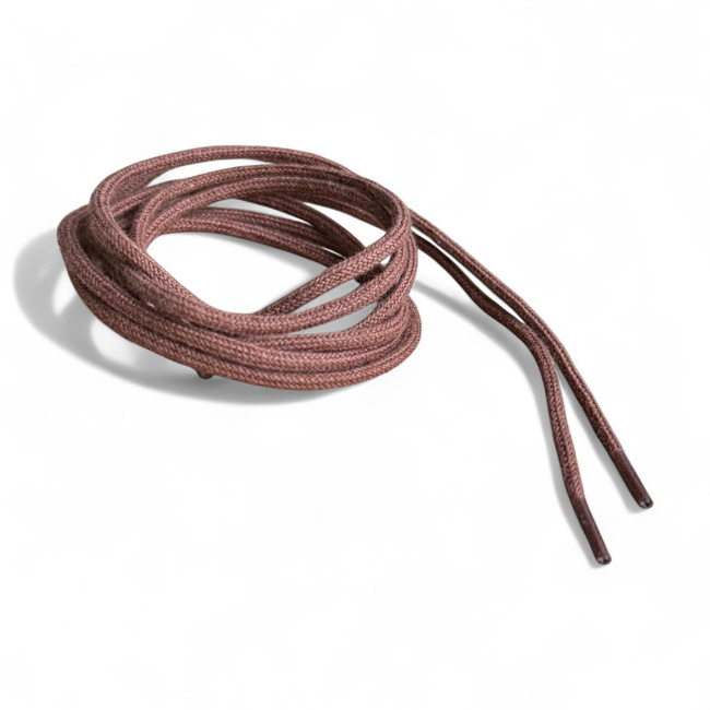 Pair of Shoe Laces - Round - AURA S.A. - 60 cm - Romanian Army Military Surplus - Brown - In Good Condition
