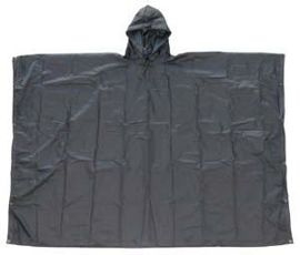 US ARMY STYLE BLACK RIP-STOP WET WEATHER POINCHO
