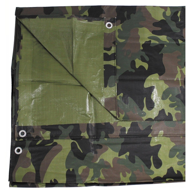 POLYESTER TARPAULIN - MFH® - WOODLAND - 300 x 400 CM