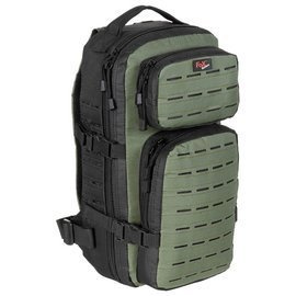 Bag, backpack - "Assault Travel" - 20 l - black/OD green