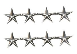 US 4 Star Gen Silver Rank Insignia