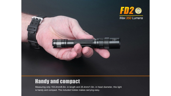 Flashlight Fenix FD20, water resistant