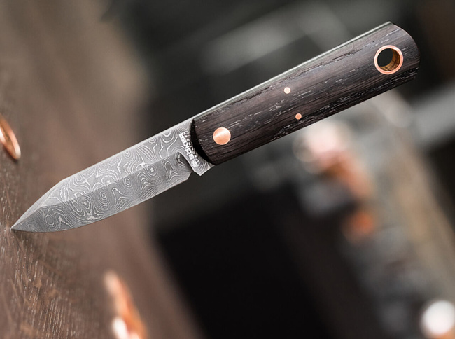FIXED BLADE KNIFE - BARLOW BFF DAMASC - BROWN
