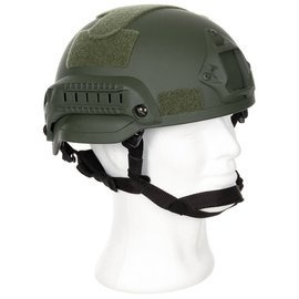 US Helmet, "MICH 2002", OD green, ABS-plastic, rails