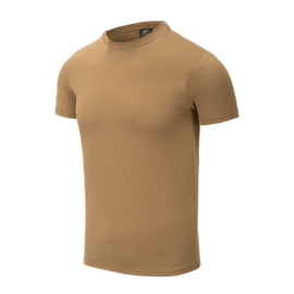 ORGANIC COTTON T-SHIRT SLIM - COYOTE