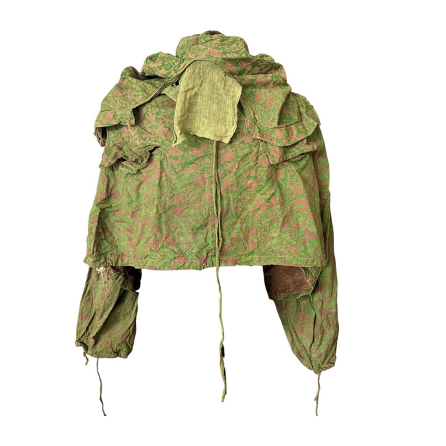 Summer Leaf/Reverse Leaf Camouflage Smock - Model for snipers and scouts - Military surplus from the Romanian Army - Degraded/damaged