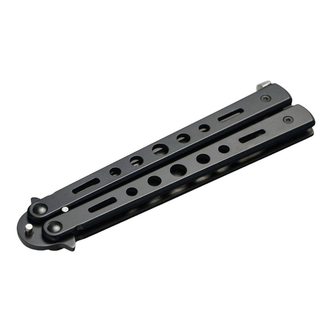 MAGNUM BALISONG POCKET KNIFE ALL BLACK