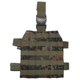 Base Plate for Molle System, leg fastening, BW camo