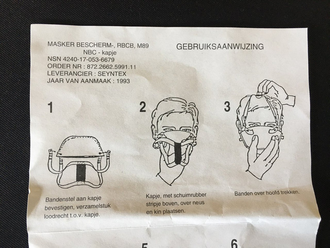 Protective Face Mask M85 NBC 1993 Seyntex Original New - Dutch Army surplus